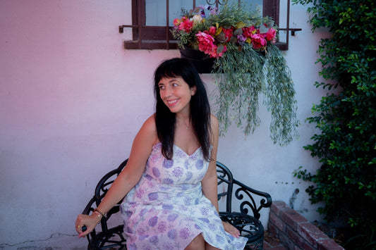 Daria in Her Dress Dusk Petal